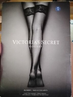 Victoria's Secret Blue Lace-Top Fishnet Thigh Highs